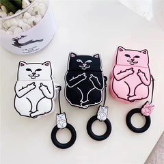 Funny Cat Middle Finger Case